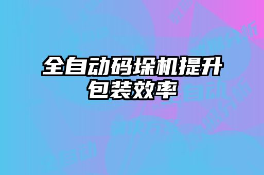 全自動碼垛機提升包裝效率