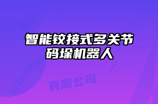智能鉸接式多關節(jié)碼垛機器人