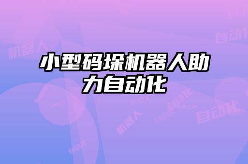 小型碼垛機器人助力自動化